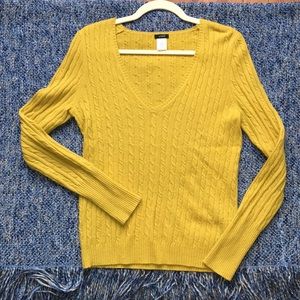 Mustard Cambridge V-Neck Sweater